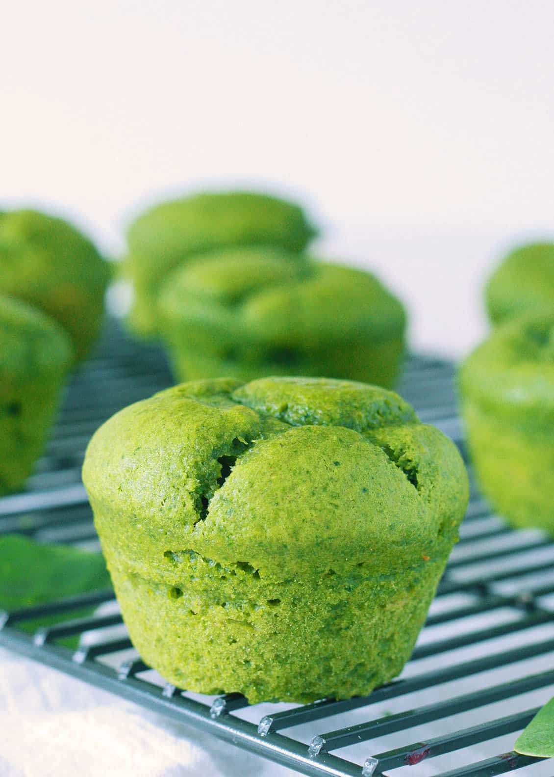 sweet spinach green muffin