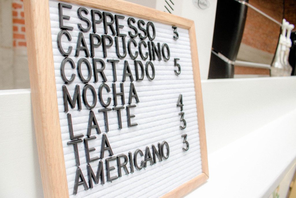 Meka Coffee Menu white board