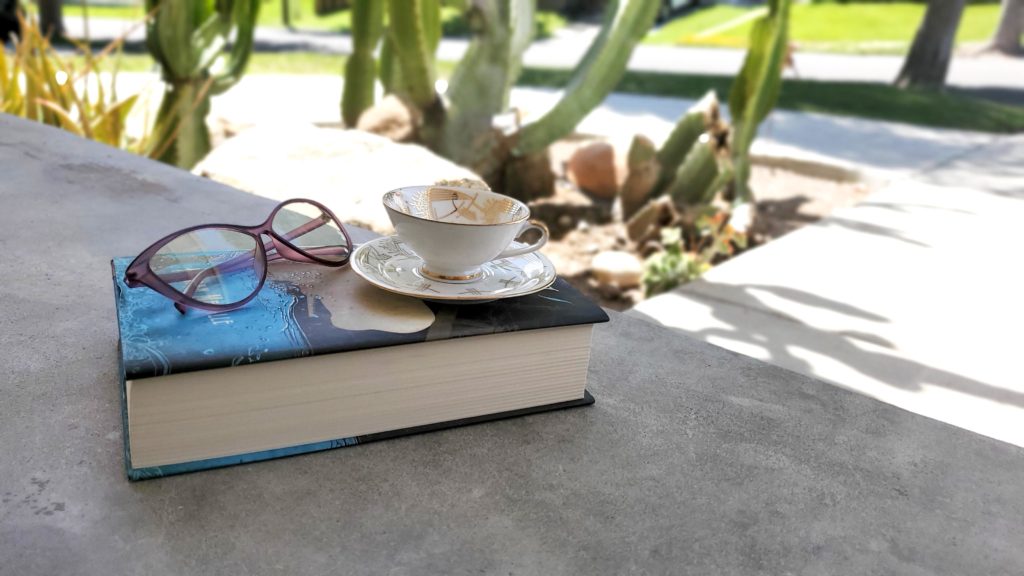 Stress Relief idea: sit on the porch with a cup of tea and a good book.