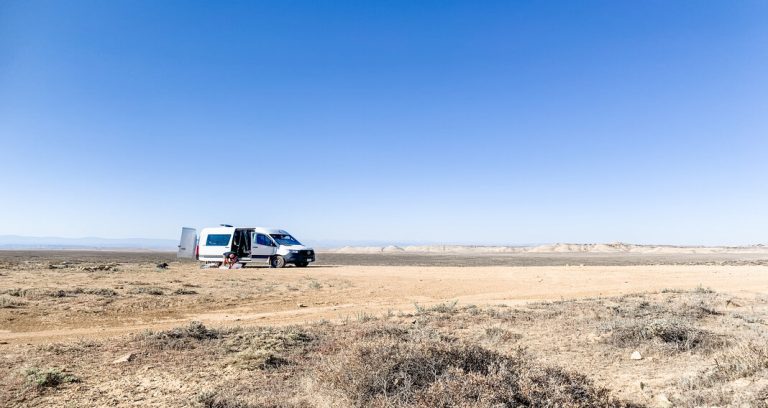 Van in the desert