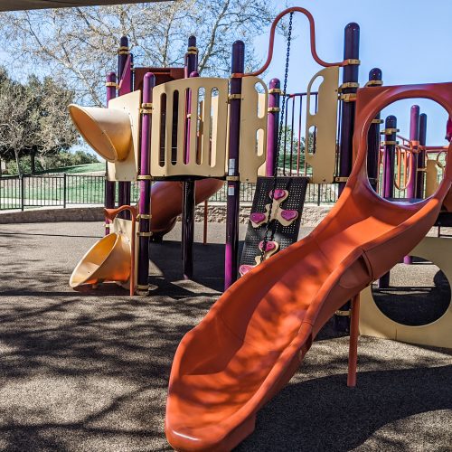 4S Heritage park; half-fenced playground