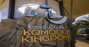 Exhibit sign that reads Kenneth C. Griffin Komodo Kingdom