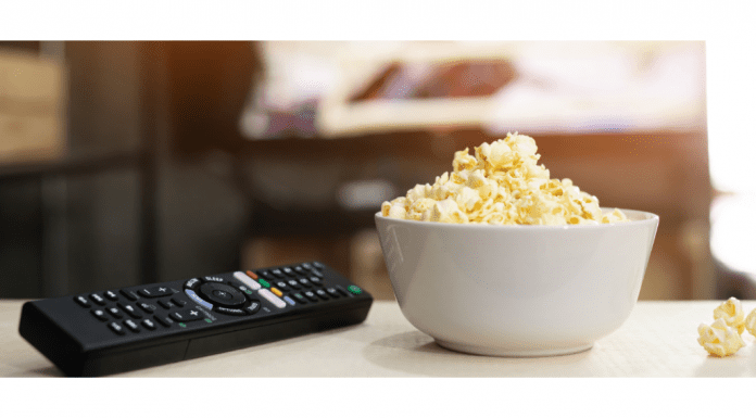 Movie Popcorn and Remote