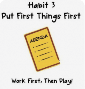 Put First Things First is Habit #3