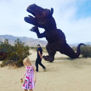 Dinosaur sculpture at Galleta Meadows