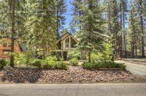 House behind trees