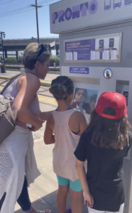 purchasing a pronto fare card at the transit center