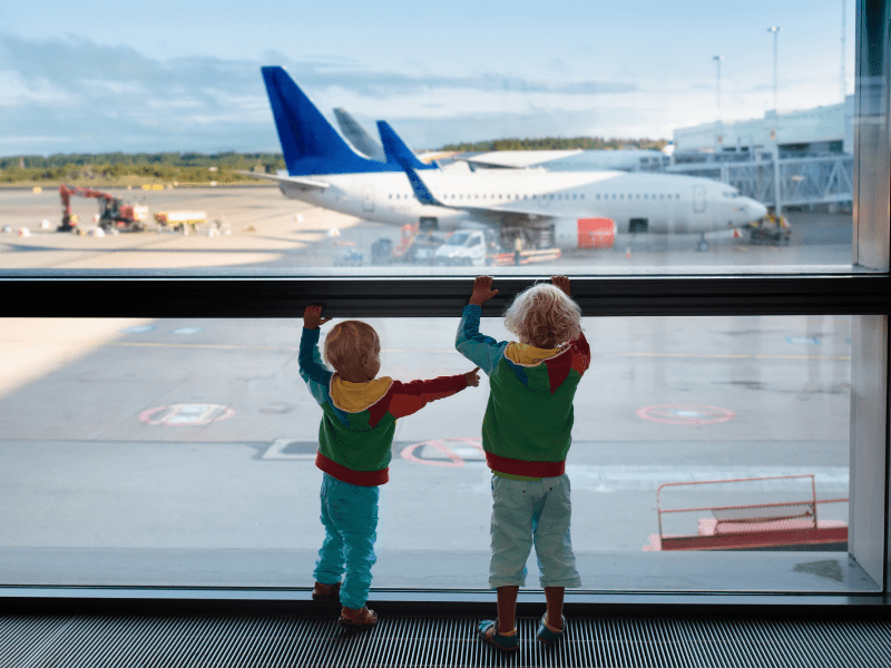 Kids Traveling at Airport