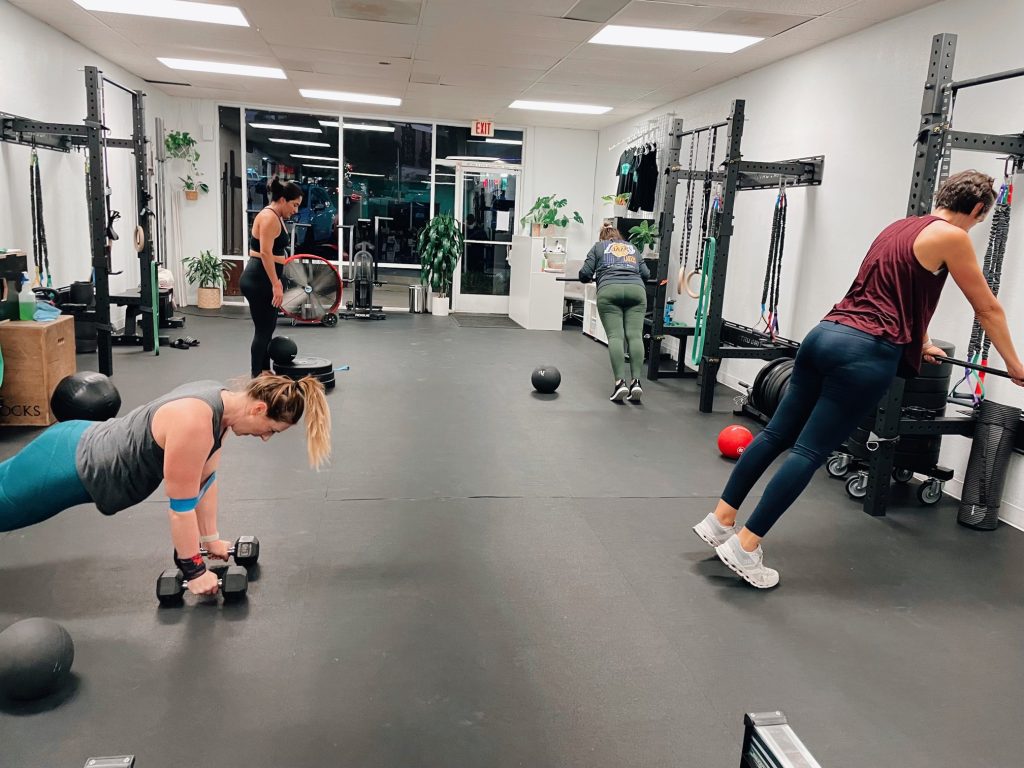 Fitness gym women working out