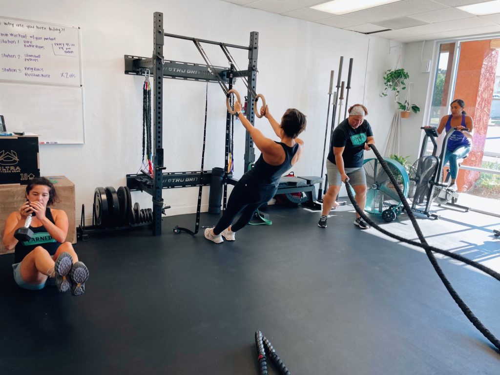 Fitness gym women working out