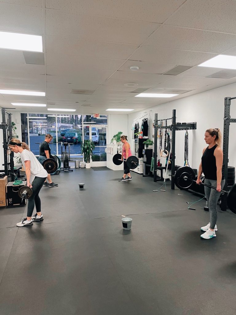 Fitness gym women working out