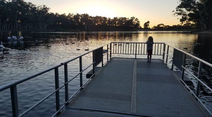 Chollas Lake Dock at Sunset