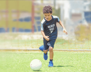 child playing sports