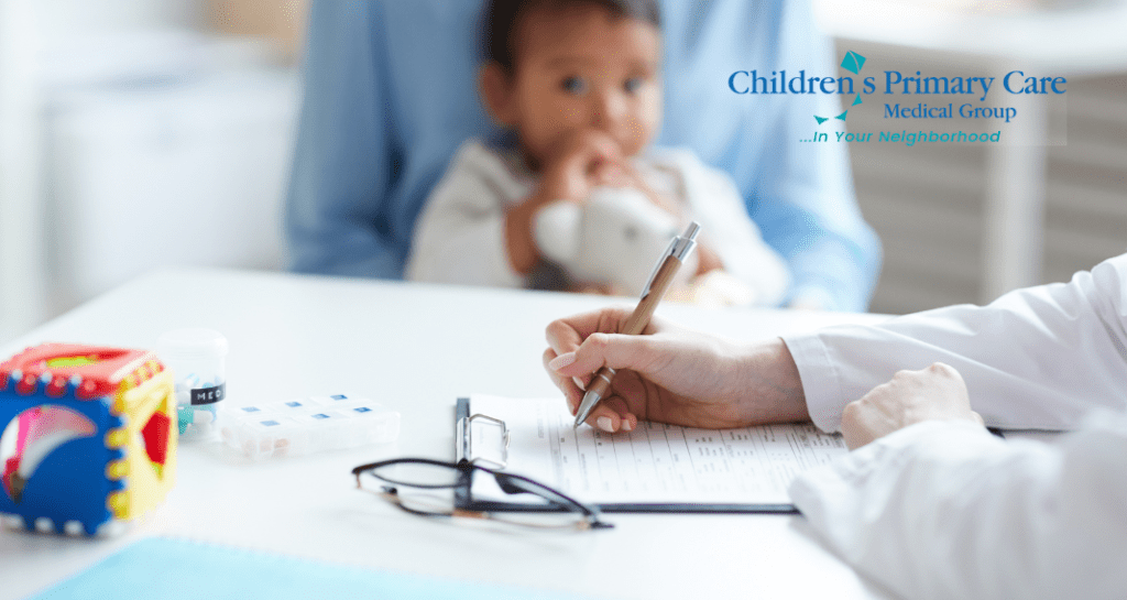 pediatrician with child