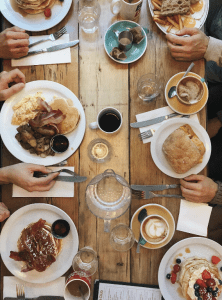 Group enjoying Mother's Day brunch.