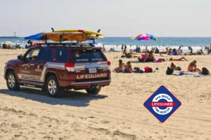 lifeguard vehicle on beach